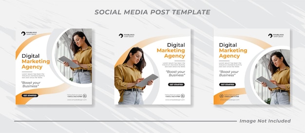 Digital business marketing social media post template