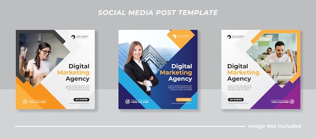 Digital business marketing social media post template