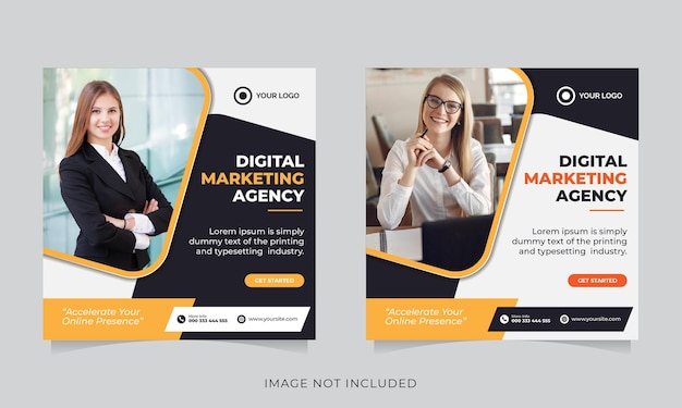 Digital business marketing social media post template