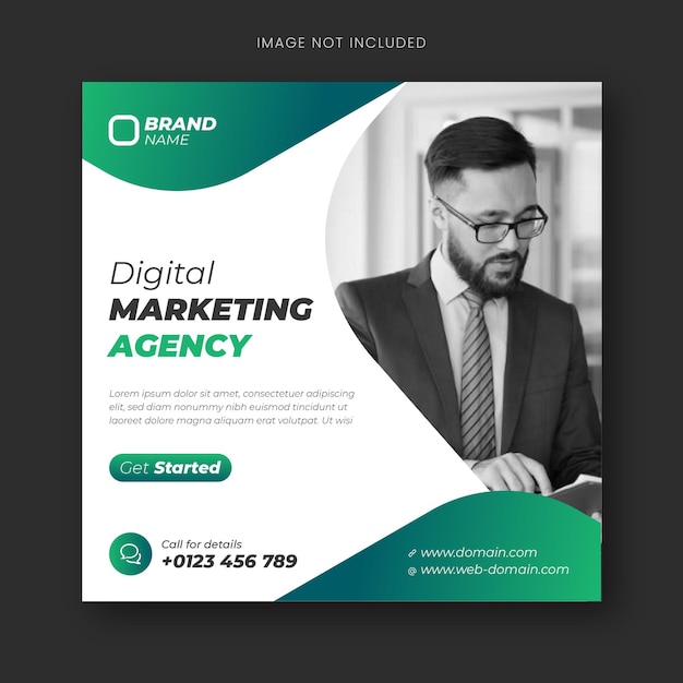 Digital business marketing social media post template