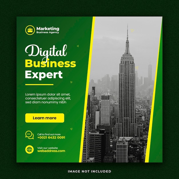 Digital business marketing social media post template