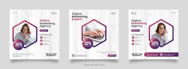 Digital business marketing social media post template