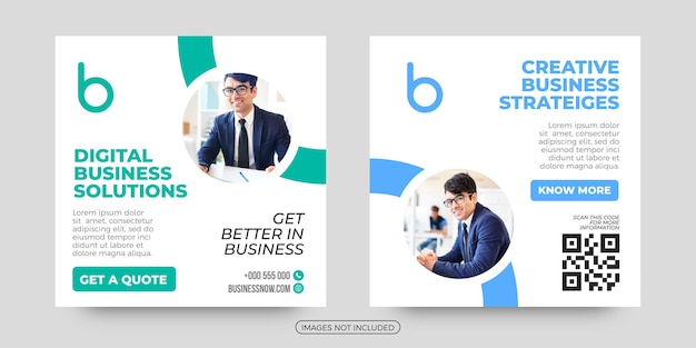 digital business social media post templates