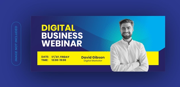 Vector digital business webinar banner template