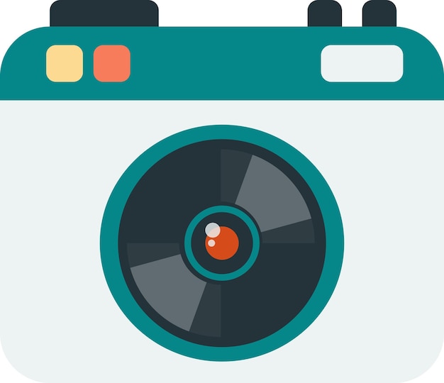 Digital camera illustration in minimal style