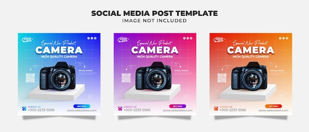 Digital Camera For Sale Social Media Post, Flyer And Banner Template For Promotion