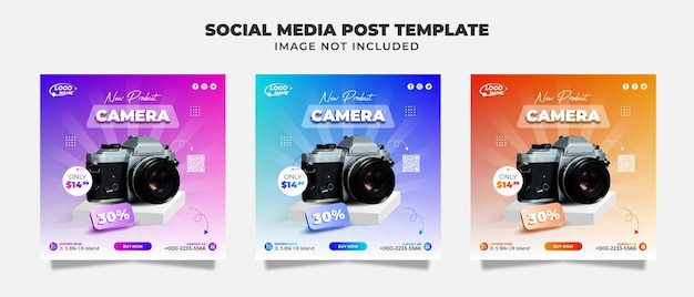 Digital Camera For Sale Social Media Post, Flyer And Banner Template