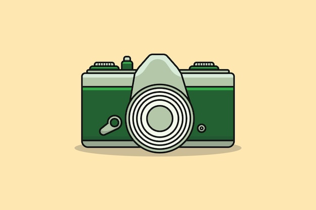 Digital Camera vector illustration. Summer travelling camera icon concept.