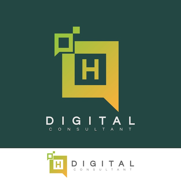 digital consultant initial Letter H Logo design