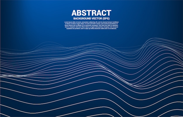 Digital Contour curve dot and line and wave with wireframe . Abstract Background for 3D Futuristic technology 