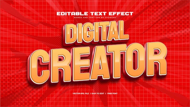 Digital Creator 3D Bold Text Effect