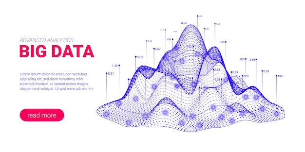 Vector digital data visualization abstract technology wallpaper