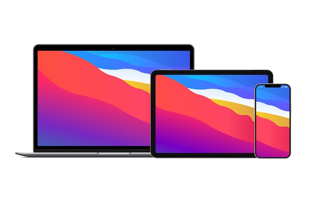 Vector digital devices illustration