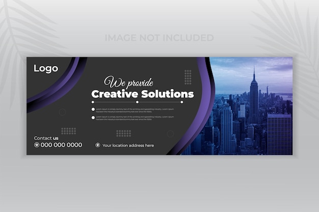 Digital Facebook cover design or marketing cover page template