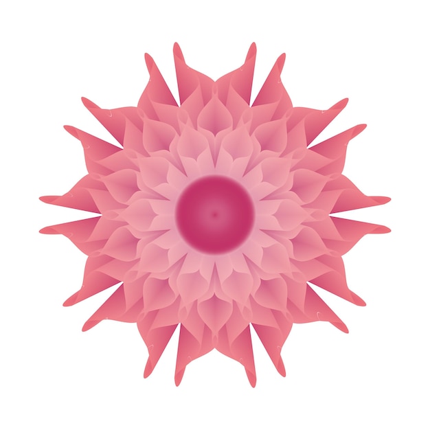 Digital Flowers Pearls Illustration Blend Flower Mandala Design Beautiful pink flowers