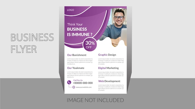 Digital flyer design abstract with advance design idea for modern company