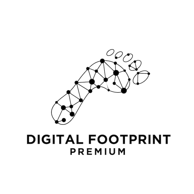 Vector digital footprint logo icon design illustration