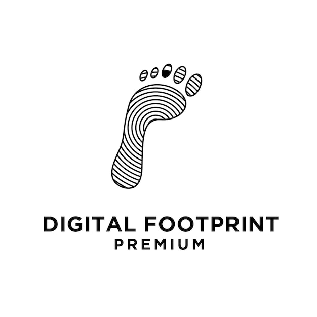 Vector digital footprint logo icon design illustration