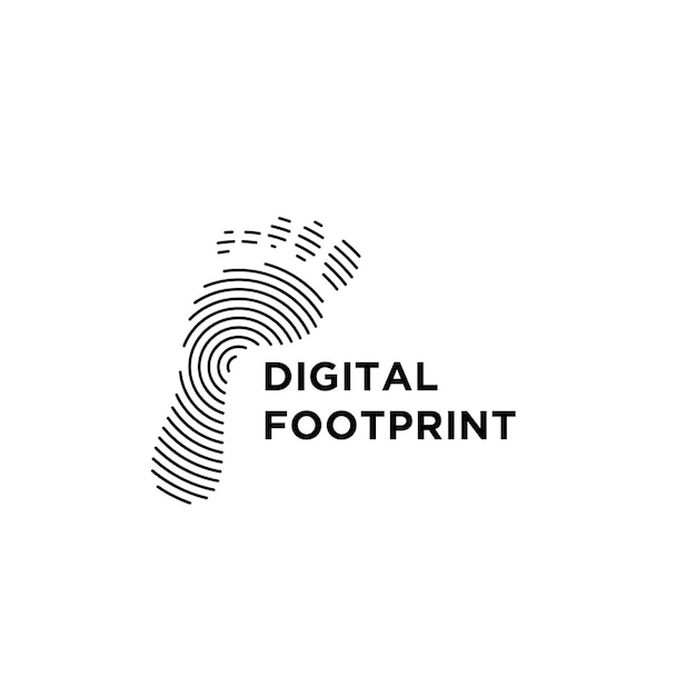 Vector digital footprint logo icon design illustration