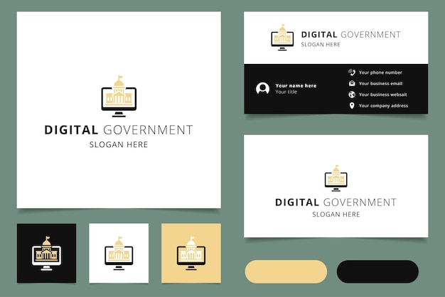 Digital government logo design with editable slogan branding