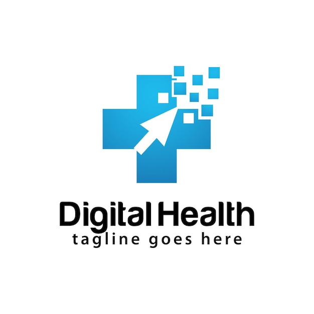 Digital Health logo design template