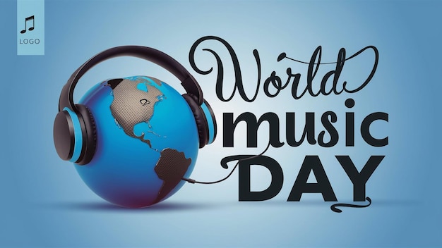 Vector digital illustration celebrating world music day