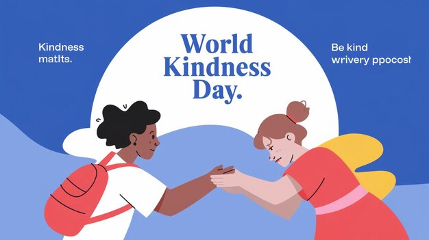 Vector digital illustration with a focus on world kindness day