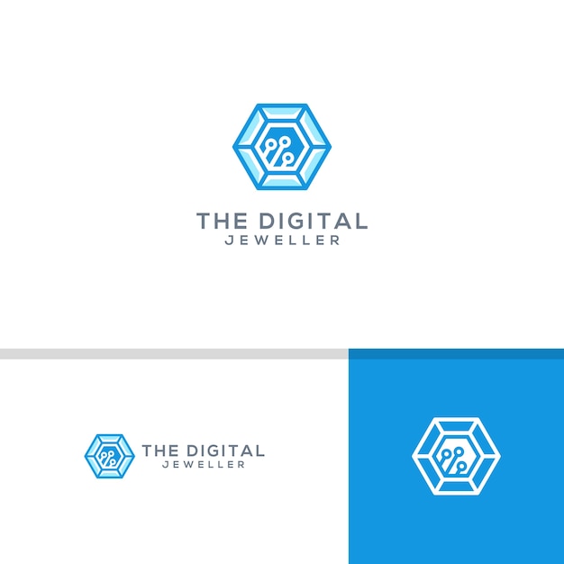 Digital Jeweller logo template 