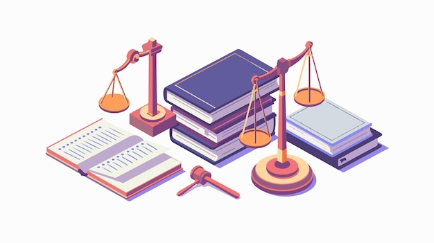 Digital Law and Justice Webpage Online Legal Website Concept