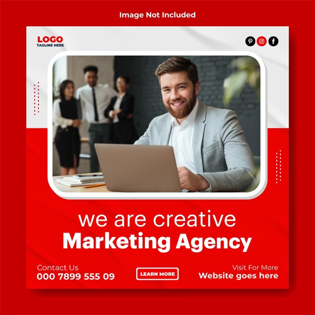 Digital marketing ads promotional social media post template design