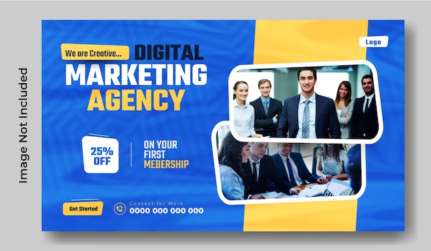 Digital marketing advertising web banner template design