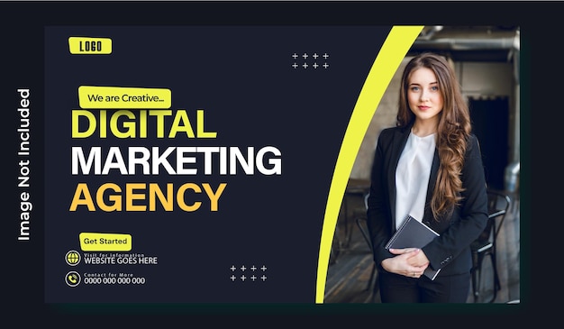 Digital marketing advertising web banner template design