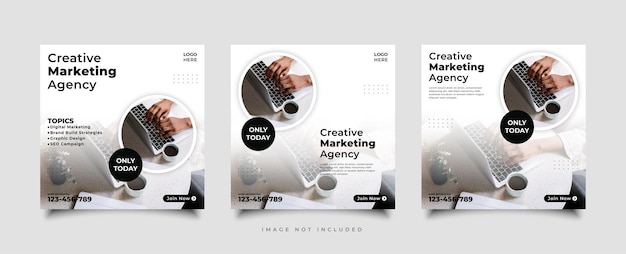 Digital marketing agency banner for social media post template