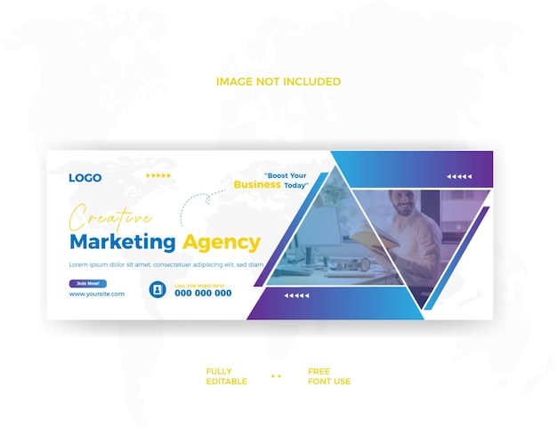 Digital marketing agency business expert social media post Facebook cover banner template design