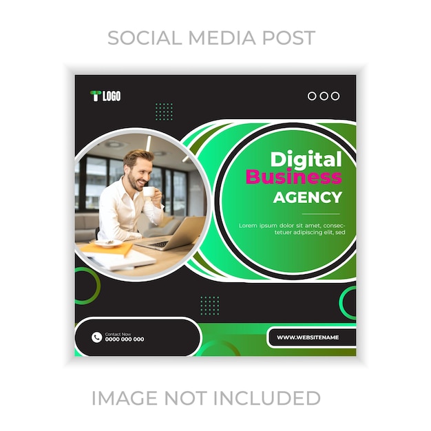 Digital marketing agency and business social media banner or flyer post template