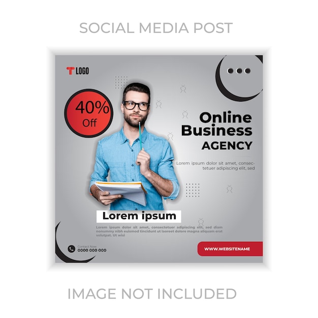 Digital marketing agency and business social media banner or flyer post template