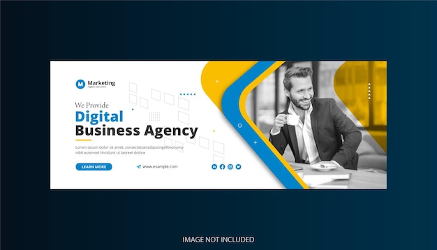 digital marketing agency and business social media cover banner design template