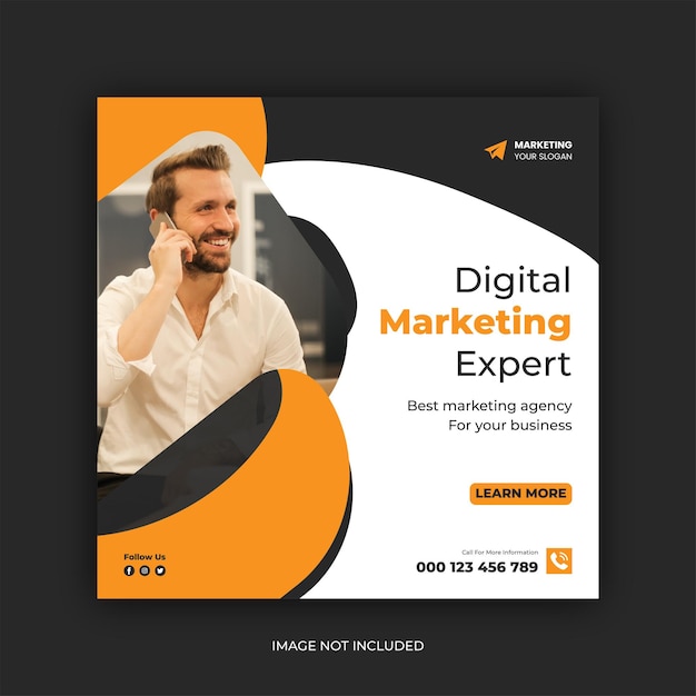 Digital marketing agency corporate banner and social media banner template