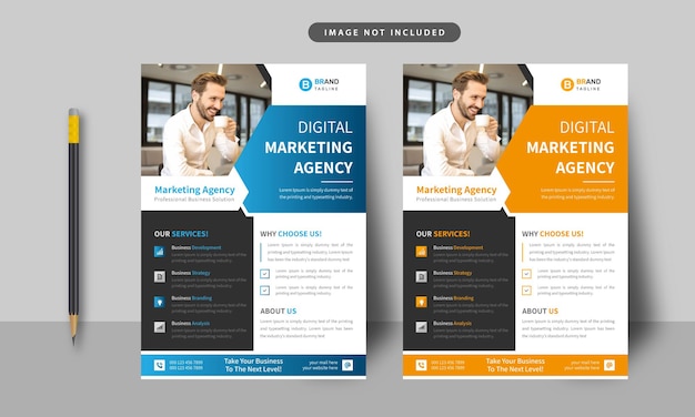 Digital marketing agency corporate business company flyer design templates