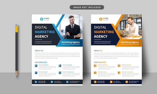 Digital marketing agency corporate business company flyer design templates