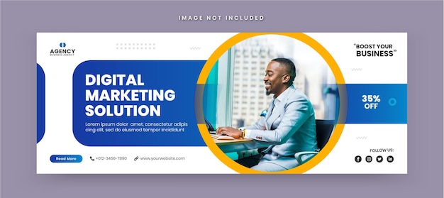 Digital marketing agency and corporate business facebook cover social media post banner