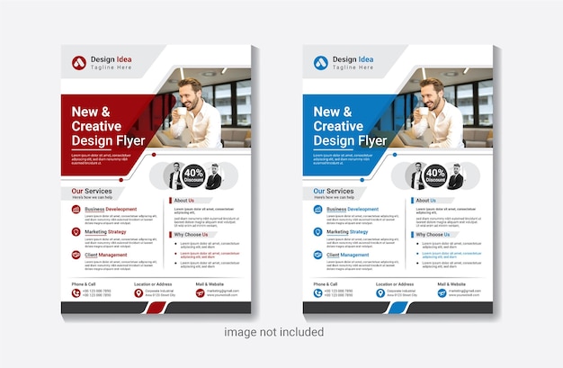 digital marketing agency corporate business flyer design template