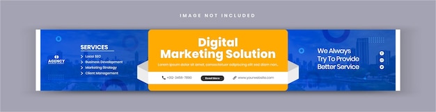 Digital marketing agency and corporate business flyer LinkedIn cover social media post banner