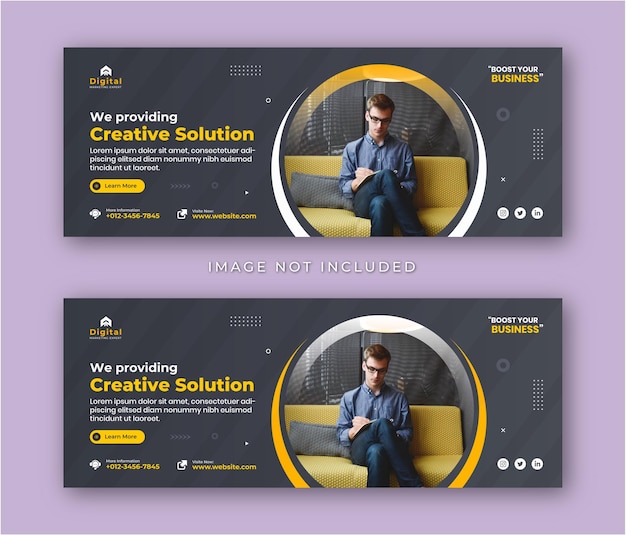 Digital marketing agency and corporate business flyer modern facebook cover social media post banner