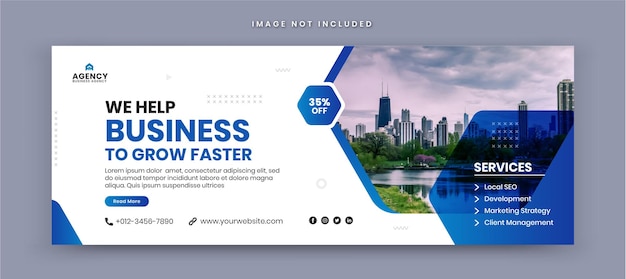 Digital marketing agency and corporate business flyer modern facebook cover social media post banner