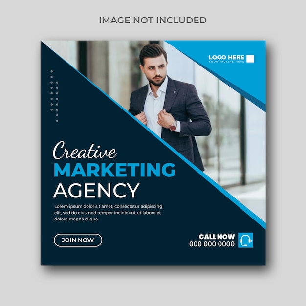 Digital marketing agency and corporate business social media post template