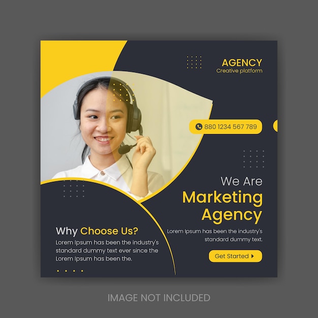 Digital marketing agency and corporate And Creative social media post template