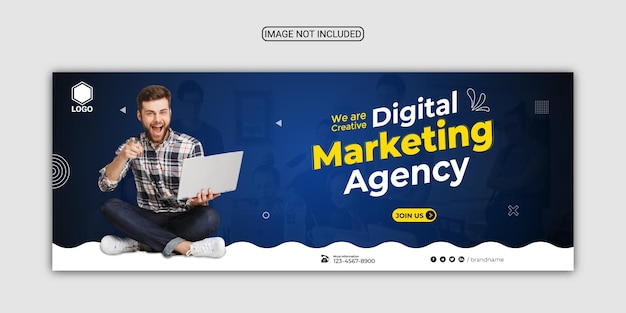 Digital marketing agency and corporate Facebook cover template design