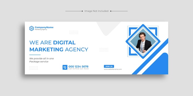 Digital marketing agency and corporate facebook cover and web banner template