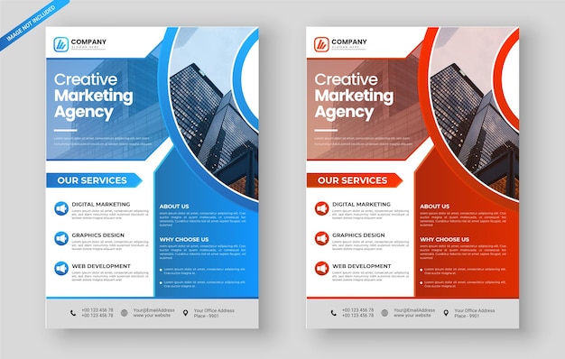 Digital marketing agency or corporate flyer template